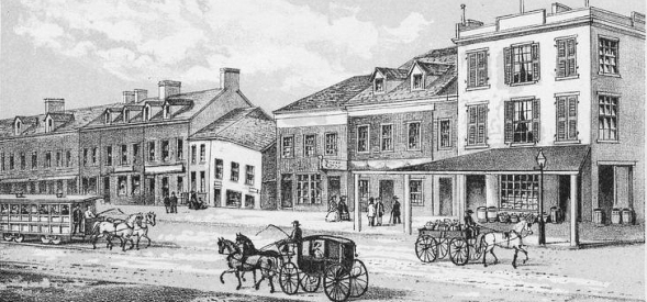 Astor Place in the East Village of New York historical novelfourth Avenue 10th 11th Ave slice 1861 Astor Place in the East Village of New York