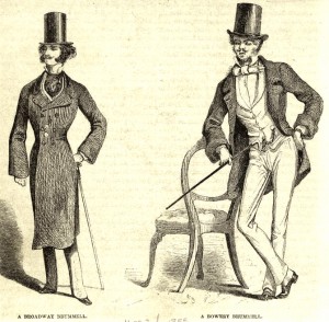 When Astor Place was a Riot historical novelBroadway Bowery brummell 1851 300x294 When Astor Place was a Riot